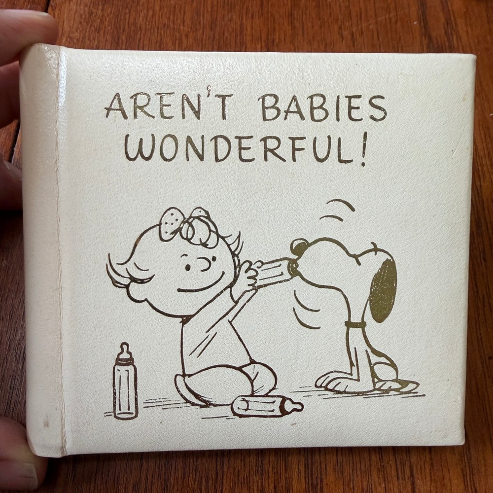 TWO Hallmark Peanuts VTG 60s Aren't Babies Wonderful/Mary Photo Albums Snoopy